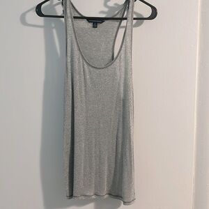 silver glitter tank top